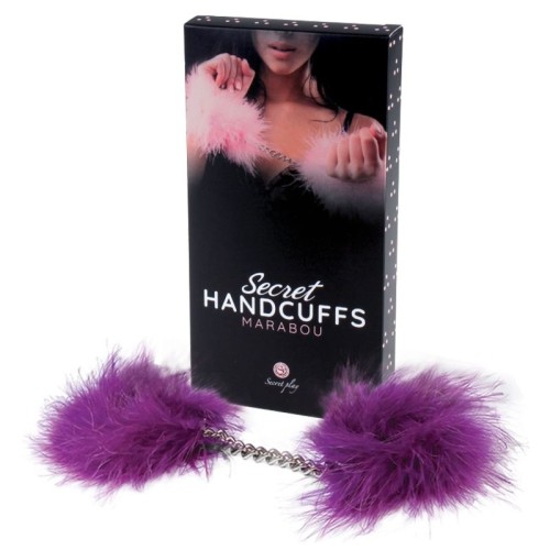 Secretplay Marabou Handcuffs Lilac | Fantasy and Fun