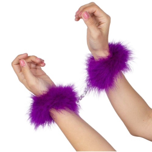Secretplay Marabou Handcuffs Lilac | Fantasy and Fun