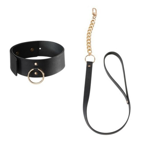 Bijoux Indiscrets Maze Collar with Leash Black