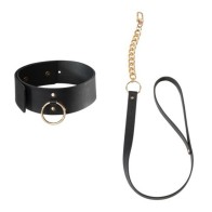 Bijoux Indiscrets Maze Collar with Leash Black