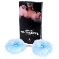 Blue Marabou Handcuffs for Exciting Fantasies