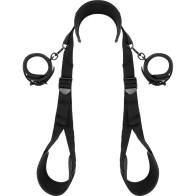 Fetish Submissive Open Legs Position Handcuffs Neoprene Lining