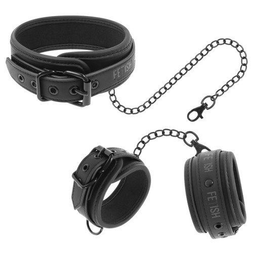 Fetish Submissive Collar and Cuffs Set