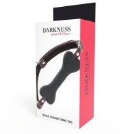 Darkness Bone Shape Gag in Black Silicone - Ultimate Style and Comfort