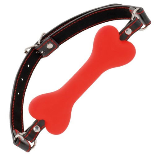 Darkness Silicone Bone Gag Red