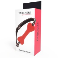 Darkness Silicone Bone Gag Red