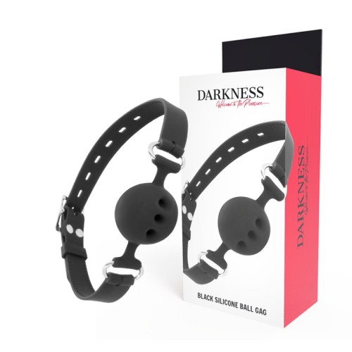 Darkness Breathable Silicone Gag for Playful BDSM