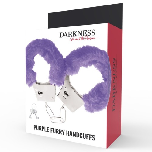 Darkness Lila Padded Metal Handcuffs for Thrilling BDSM Play
