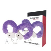 Darkness Lila Padded Metal Handcuffs for Thrilling BDSM Play