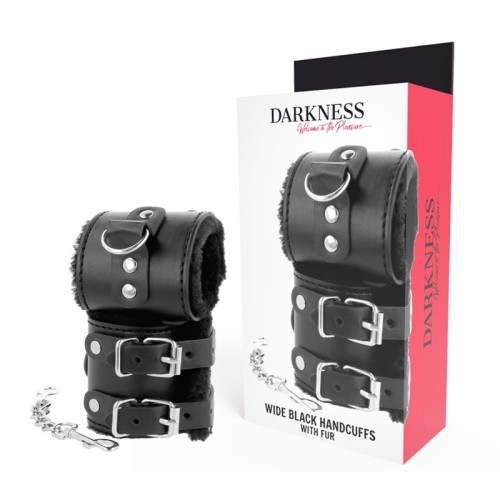 Darkness Adjustable Leather Handcuffs Black | BDSM Gear