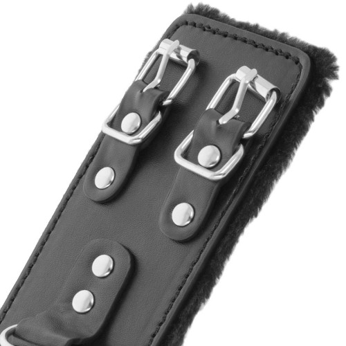 Darkness Adjustable Leather Handcuffs Black | BDSM Gear