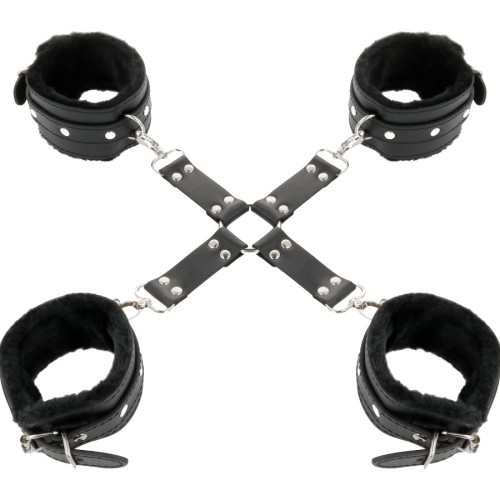 Darkness Leather Hand and Foot Cuffs Black
