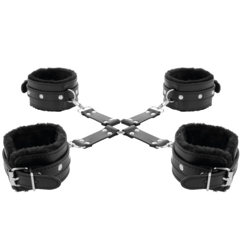 Darkness Leather Hand and Foot Cuffs Black