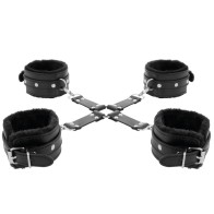 Darkness Leather Hand and Foot Cuffs Black