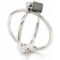 Criss Cross Stainless Steel Cuffs for Bondage Play