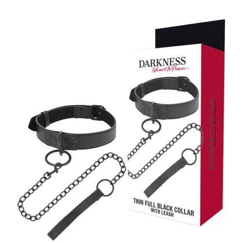 Darkness Collar Con Cadena Negro Para Control Total