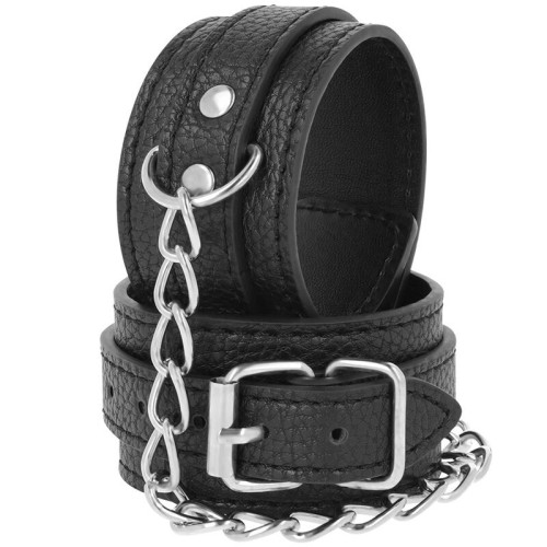 Darkness Black Leather Handcuffs for Bondage Fun