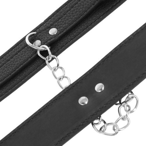 Darkness Black Leather Handcuffs for Bondage Fun