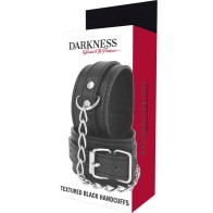 Darkness Black Leather Handcuffs for Bondage Fun