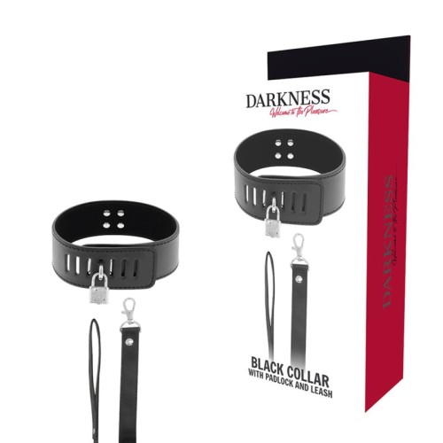 Darkness Bondage Collar with Lock - Control & Comfort