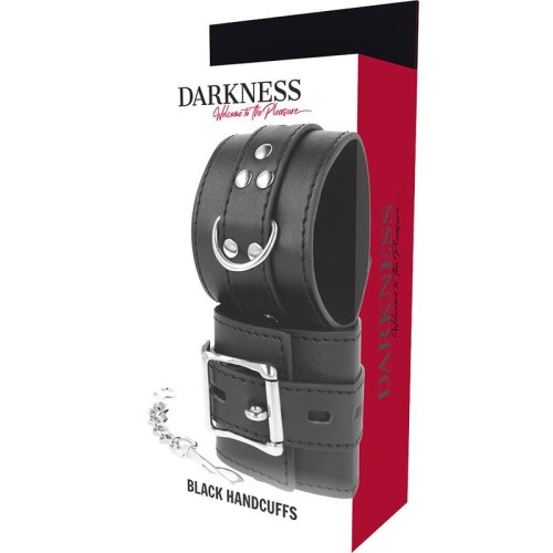 Darkness Leather Handcuffs Black