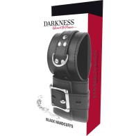 Darkness Leather Handcuffs Black