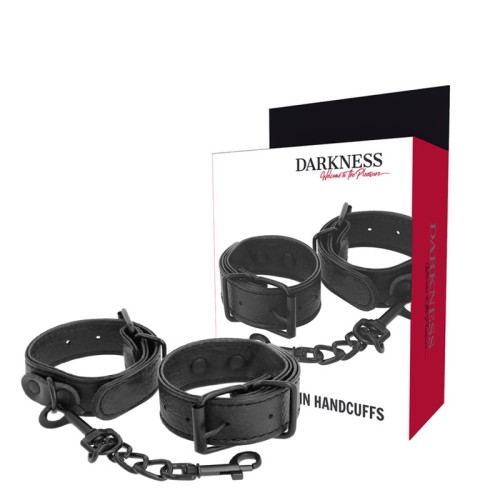 Darkness Fine Textured Ankle Cuffs - Elegant BDSM Accessory