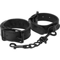 Darkness Fine Textured Ankle Cuffs - Elegant BDSM Accessory