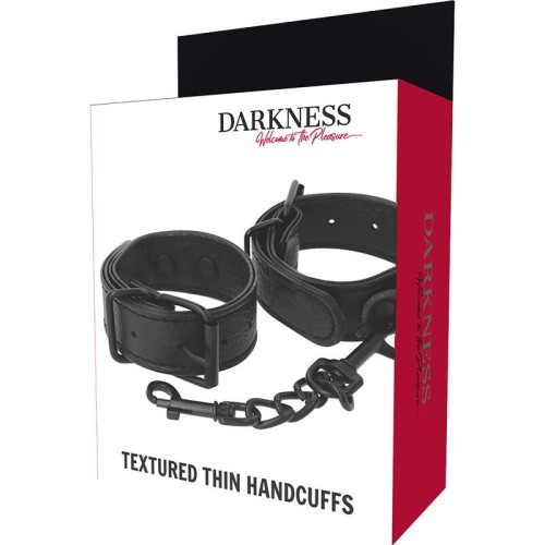 Darkness Fine Textured Ankle Cuffs - Elegant BDSM Accessory