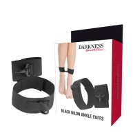 Esposas Para Tobillos Nylon Negro Darkness para Bondage Sensual