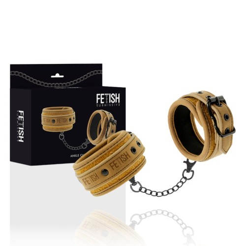 Fetish Submissive Esposas Tobillos Cuero Vegano