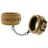 Fetish Submissive Ankle Cuffs Vegan Leather