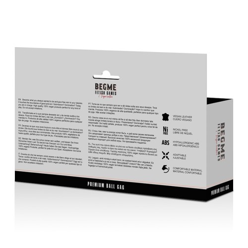 Begme Black Edition Vegan Leather Gag
