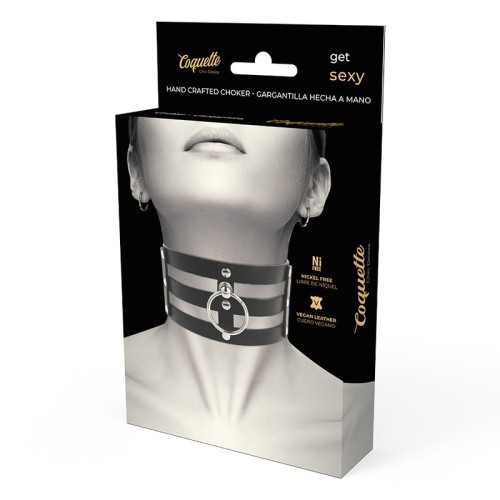 Coquette Chic Desire Vegan Leather Choker for Bold Styles