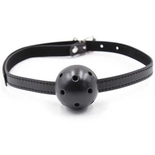 Gag with Ball and Ventilation Holes for Pleasure