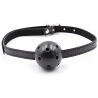 Gag with Ball and Ventilation Holes for Pleasure