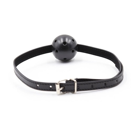Gag with Ball and Ventilation Holes for Pleasure