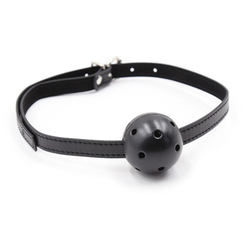 Gag with Ball and Ventilation Holes for Pleasure