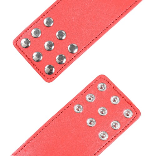 Red Pressure Closure Handcuffs for BDSM Play