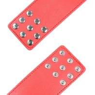 Red Pressure Closure Handcuffs for BDSM Play