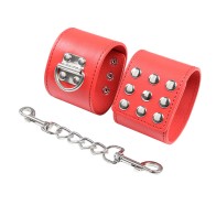 Esposas Rojas Cierre A Presión para Juegos BDSM