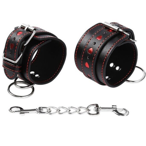 Fetish Heart Inlay Handcuffs