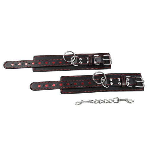 Fetish Heart Inlay Handcuffs