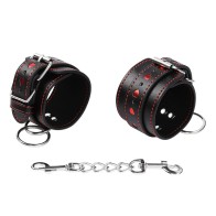 Fetish Heart Inlay Handcuffs