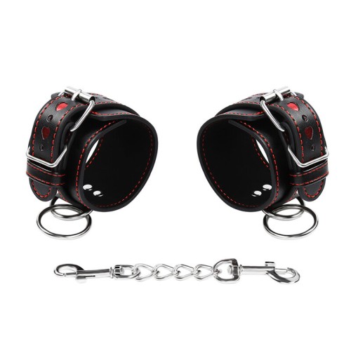Fetish Heart Inlay Handcuffs