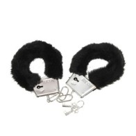 Padded Black Metal Handcuffs for Thrilling Bondage Sessions