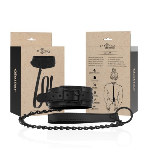 Intense Vegan Leather Fetish Collar Comfortable Fit