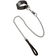 Euphoria Collar with Chain Leash - Elegant BDSM Accessory