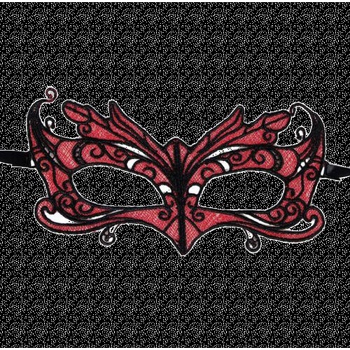 Lace Mask with Red Details