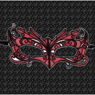 Lace Mask with Red Details